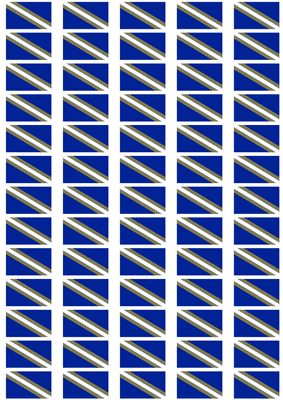 Champagne-Ardenne Flag Stickers - 65 per sheet