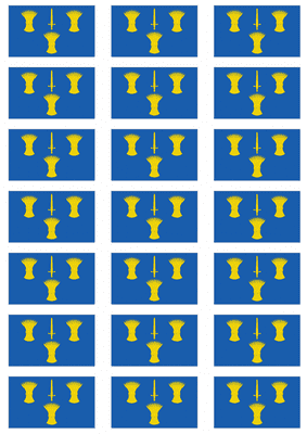 Cheshire Flag Stickers - 21 per sheet