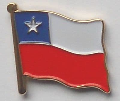 Chile Country Flag Enamel Pin Badge