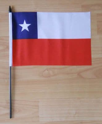 Chile Country Hand Flag - Medium.