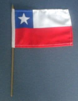 Chile Country Hand Flag - Medium (stitched).