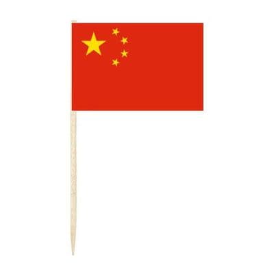 China Country Flag Cocktail Sticks (pack of 10).