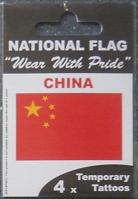 China Country Flag Tattoos.