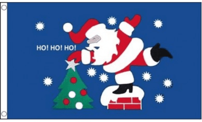Christmas Ho Ho Ho Large Christmas Flag - 5' x 3'.