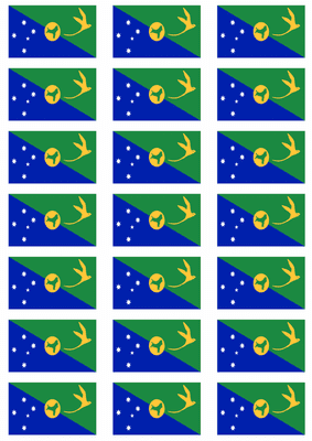 Christmas Island Flag Stickers - 21 per sheet