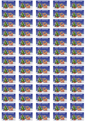 Christmas Scene Stickers - 65 per sheet
