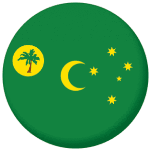 Cocos Islands Flag 58mm Button Badge