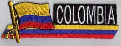 Colombia Embroidered Flag Patch, style 01.