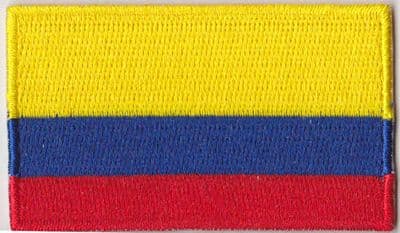 Colombia Embroidered Flag Patch, style 04.