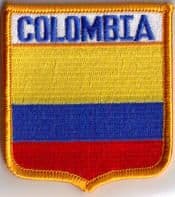 Colombia Embroidered Flag Patch, style 06.
