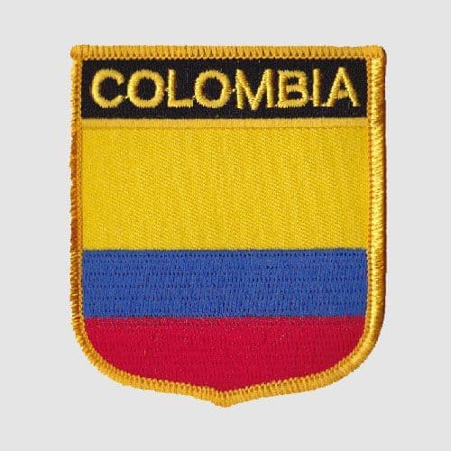 Colombia Embroidered Flag Patch, style 07.