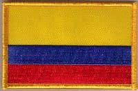 Colombia Embroidered Flag Patch, style 08.