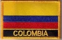 Colombia Embroidered Flag Patch, style 09.