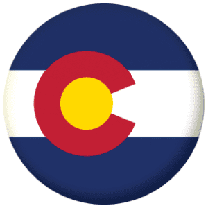 Colorado State Flag 25mm Keyring