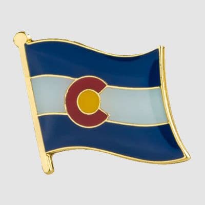 Colorado US State Flag Enamel Pin Badge - small