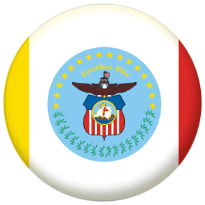 Columbus (Ohio) Flag 58mm Button Badge