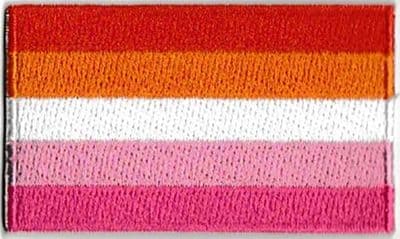 Community Lesbian Pride Embroidered Flag Patch, style 04
