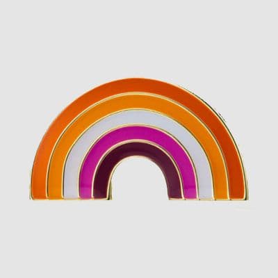 Community Lesbian Pride Rainbow Flag Enamel Pin Badge