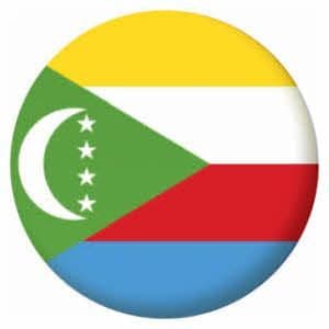 Comoros Country Flag 58mm Mirror Keyring