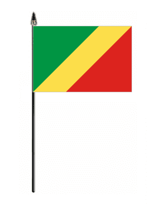 Congo Brazzaville Country Hand Flag - Small.