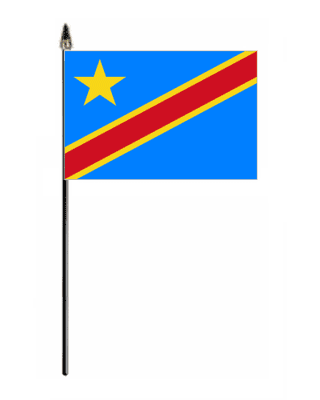 Congo Democratic Republic Country Hand Flag - Small.