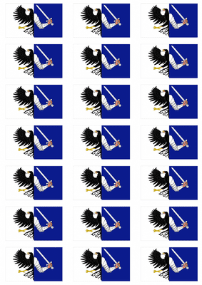Connaught Flag Stickers - 21 per sheet