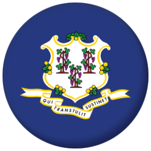 Connecticut State Flag 58mm Button Badge