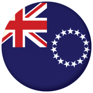 Cook Islands Flag 58mm Mirror Keyring