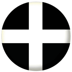 Cornwall County Flag 25mm Button Badge