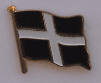 Cornwall County Flag Enamel Pin Badge
