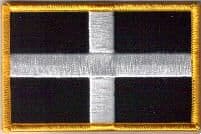 Cornwall Embroidered Flag Patch, style 08.