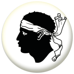 Corsica Province Flag 58mm Button Badge