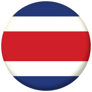 Costa Rica Civil Flag 58mm Mirror Keyring