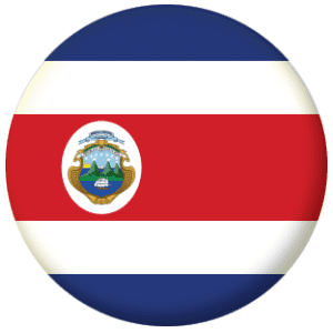Costa Rica Country Flag 58mm Mirror Keyring