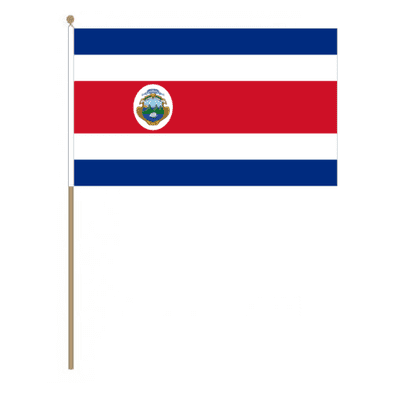 Costa Rica Country Hand Flag - Large.