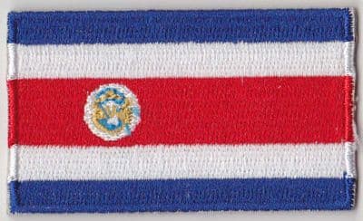Costa Rica Embroidered Flag Patch, style 04.