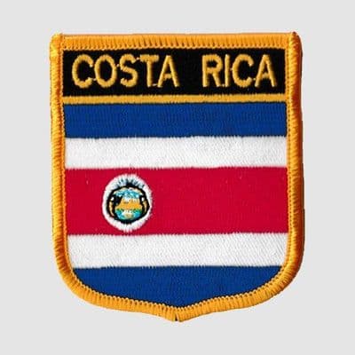 Costa Rica Embroidered Flag Patch, style 07