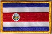 Costa Rica Embroidered Flag Patch, style 08