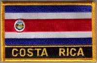 Costa Rica Embroidered Flag Patch, style 09
