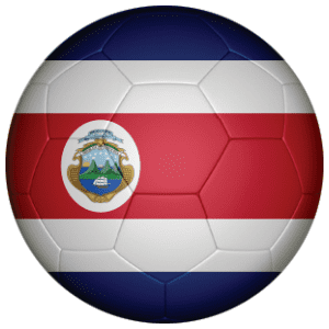 Costa Rica Football Flag 25mm Flat Back