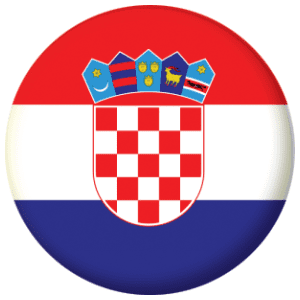 Croatia Country Flag 25mm Flat Back