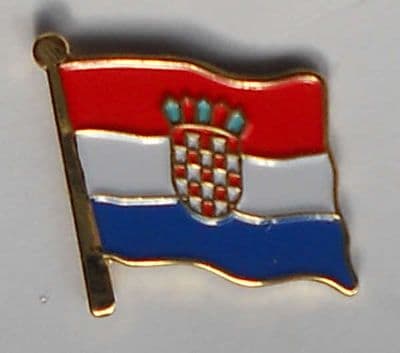 Croatia Country Flag Enamel Pin Badge