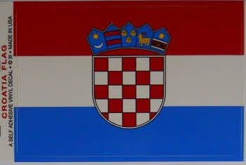 Croatia Country Flag Rectangular Decal.