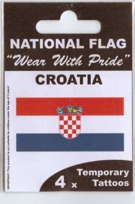 Croatia Country Flag Tattoos.