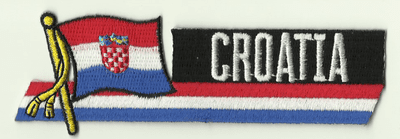 Croatia Embroidered Flag Patch, style 01.