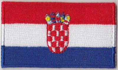 Croatia Embroidered Flag Patch, style 04.