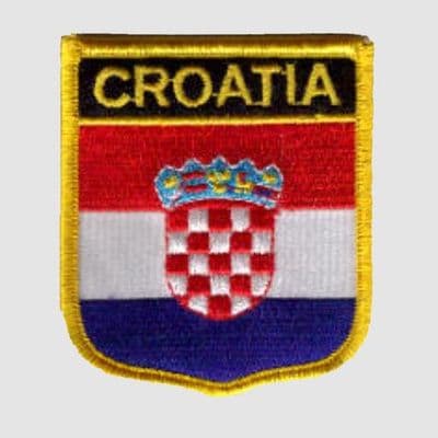 Croatia Embroidered Flag Patch, style 07.