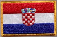 Croatia Embroidered Flag Patch, style 08.