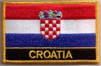 Croatia Embroidered Flag Patch, style 09.