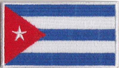Cuba Embroidered Flag Patch, style 04.